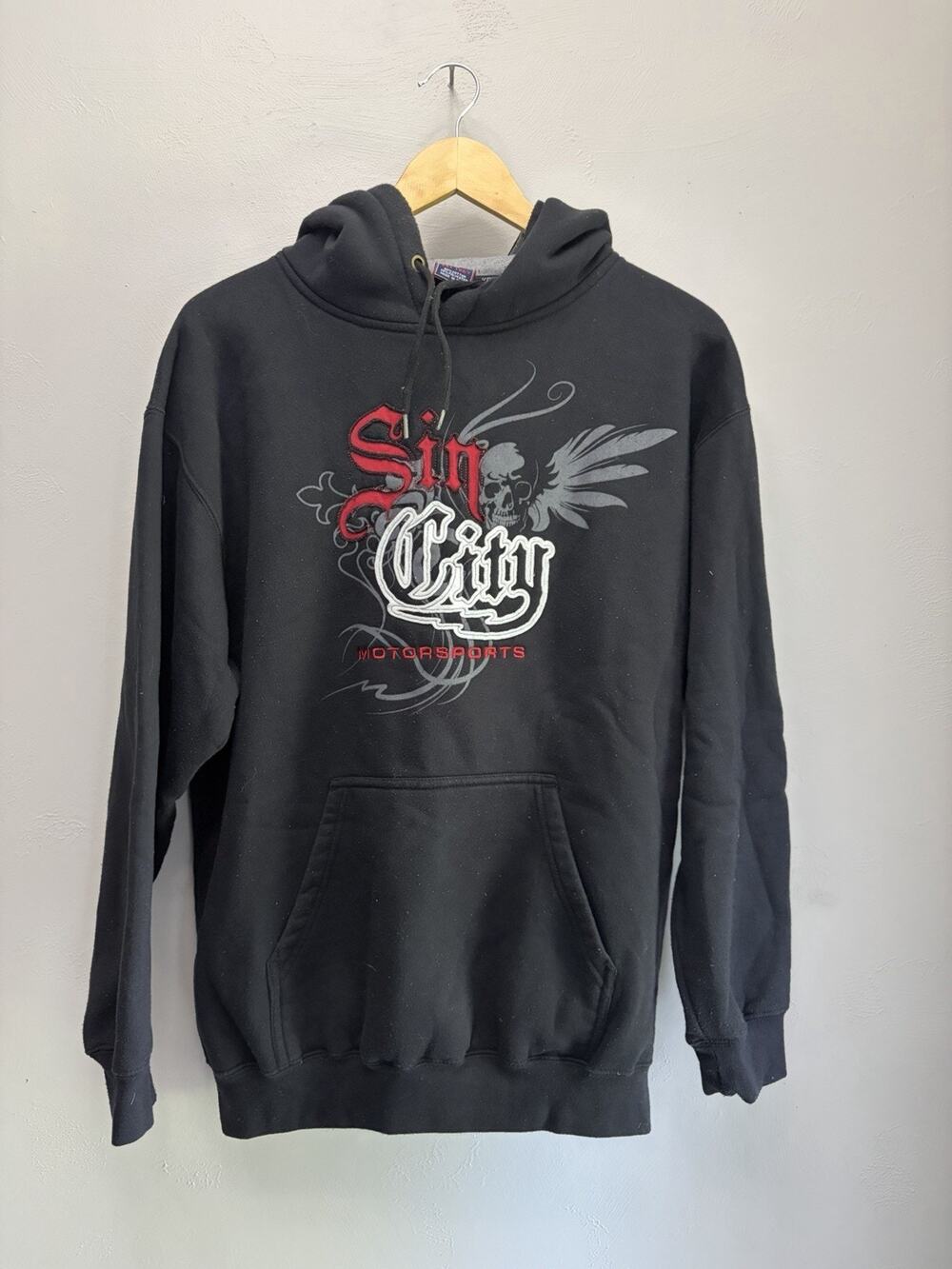 VTG Kenpo Sin City Black/red Pullover Hoodie. Men's L Excellent Condition (0103)